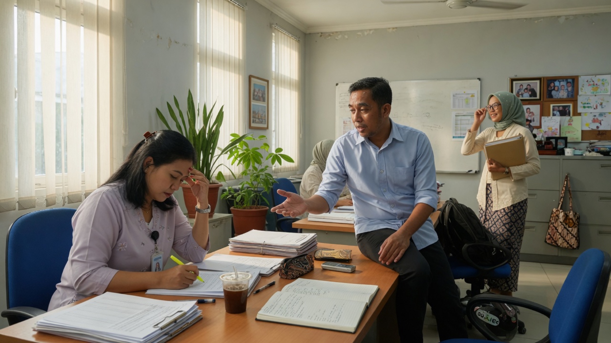 Indonesian professionals in a modern workplace